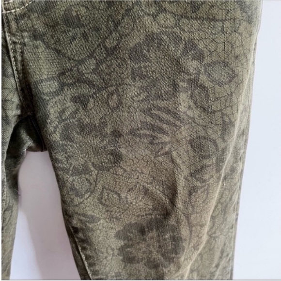 Current/Elliott The Rolled Skinny jeans green army lace denim - Picture 3 of 8